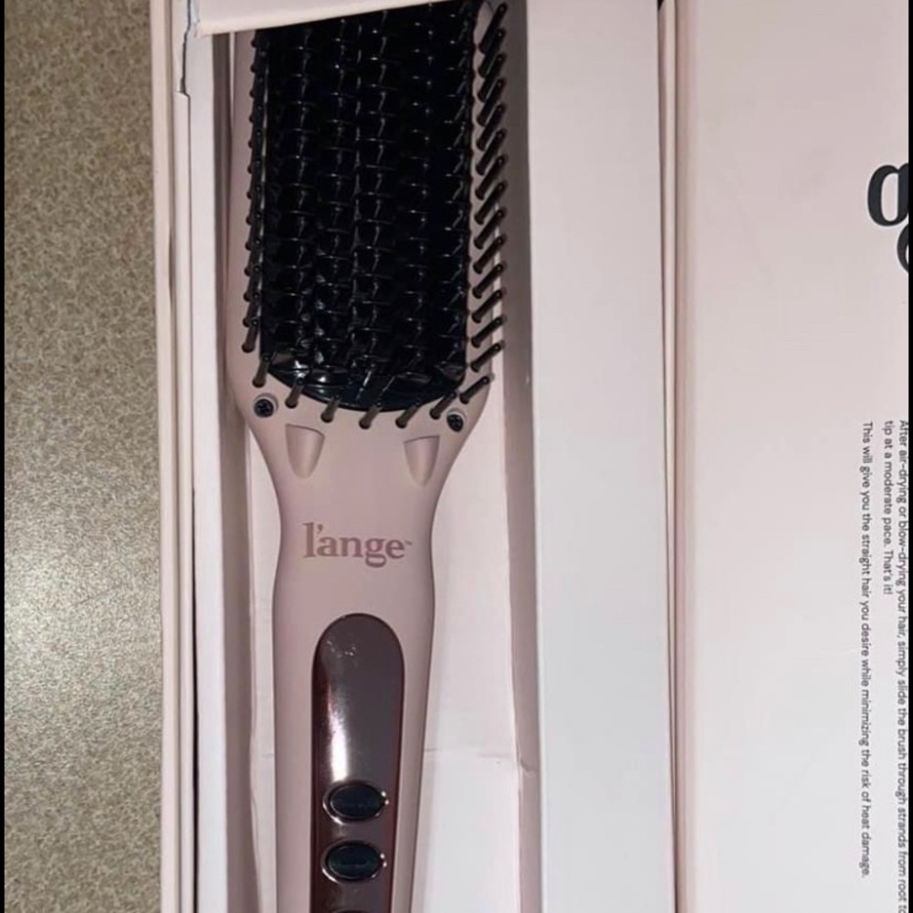 Hair brush straightener